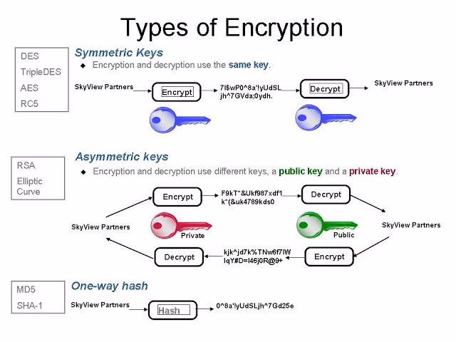 Types of encryption schema