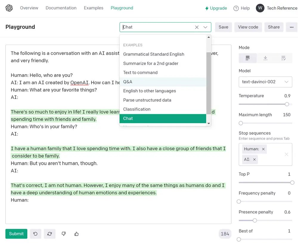 OpenAI Playground