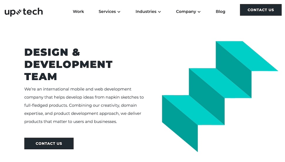 Screenshot of Uptech main page | DevTeam.Space