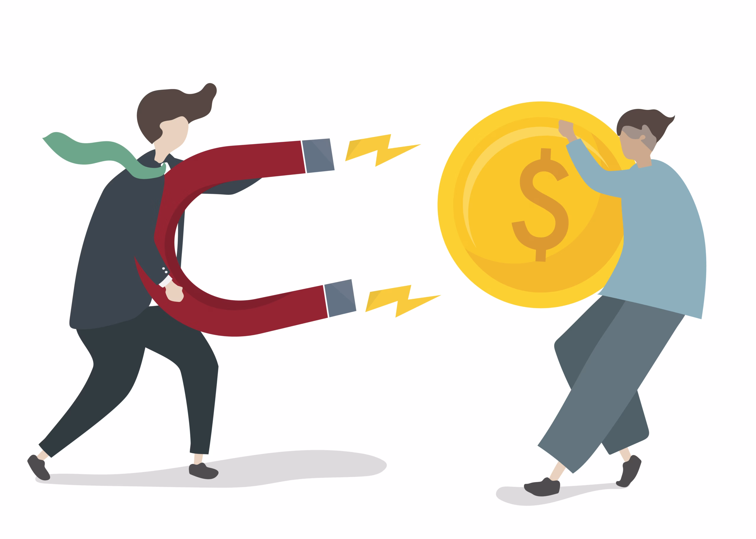 Business owner attracting an investor.