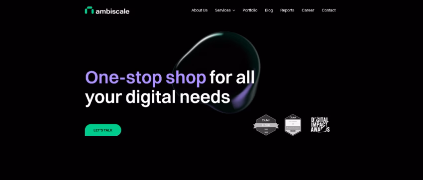 ambiscale homepage screenshot