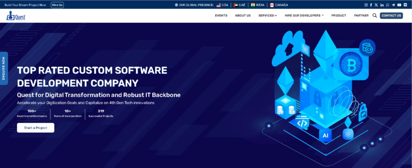 Quest Global homepage screenshot