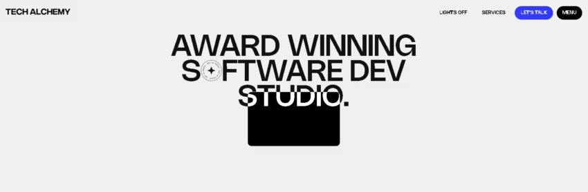 Tech Alchemy homepage screenshot