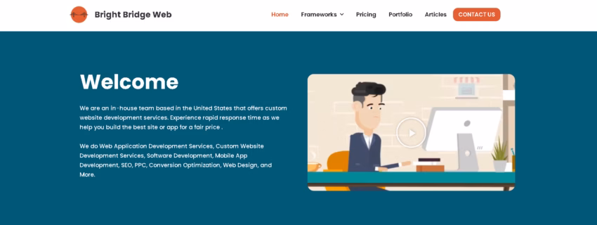 bright bridge web homepage screenshot