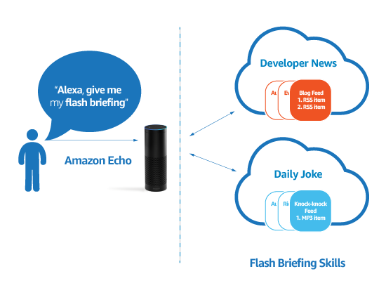 An infographic depicting how Amazon Echo works