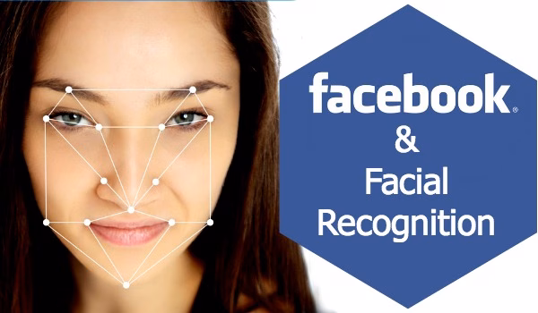Facebook facial recognition illustration