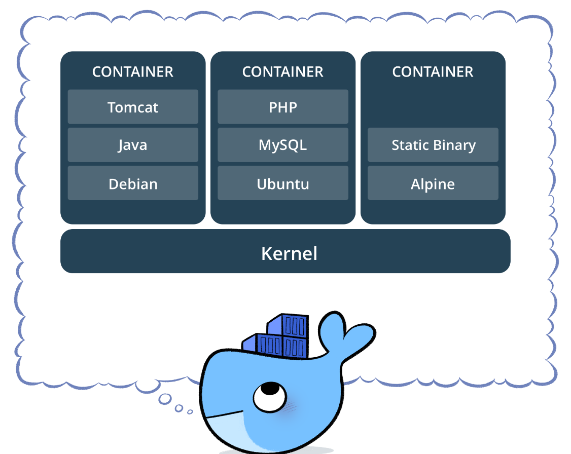 A schematic representation of a Docker Container