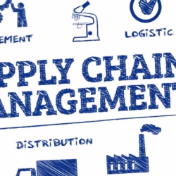 Blockchain for supply chain management illustration