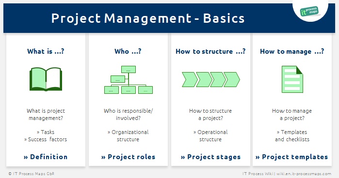 An inforgaphic depicting the basics of project management 