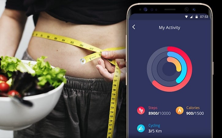 a screenshot of a diet app