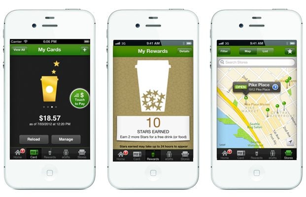 loyalty app screens
