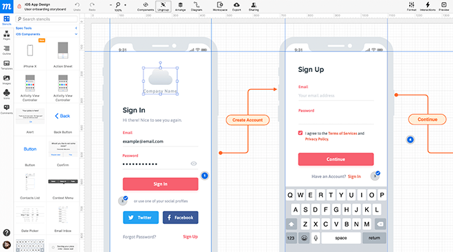 high fidelity wireframes